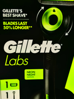 Бритвенный станок Gillette Labs магнитной подставкой и сменной кассетой 1 шт. (Из Финляндии)