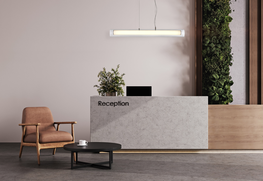 Светильник подвесной, Никель/Белый-прозрачный, ENFYS, LED 40W, 3000K/4000K/6000K