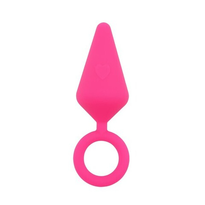 Анальная пробка с кольцом Candy Plug S-Pink (Цвет: розовый)