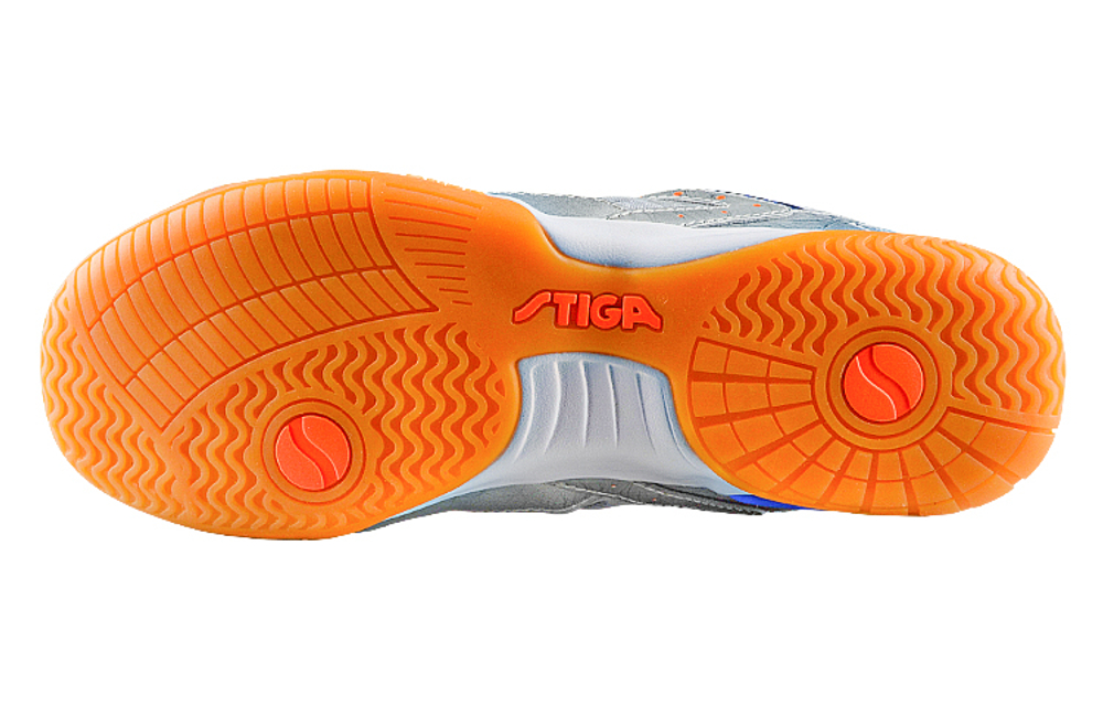 Stiga Slip Resistant Abrasion Resistant Low top Training Shoes Unisex Orange/Silver