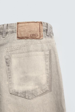 ZARA БРЮКИ С ПРИНТОМ LLAVEROS, ЦВЕТ ЛЬДА