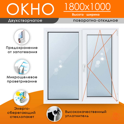 Пластиковое окно 1800 х 1000 ТермА Эко + Москитная сетка