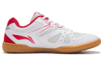 Li Ning Fabric Cushioning Slip Resistant Abrasion Resistant Low top Training Shoes Women"s White Red
