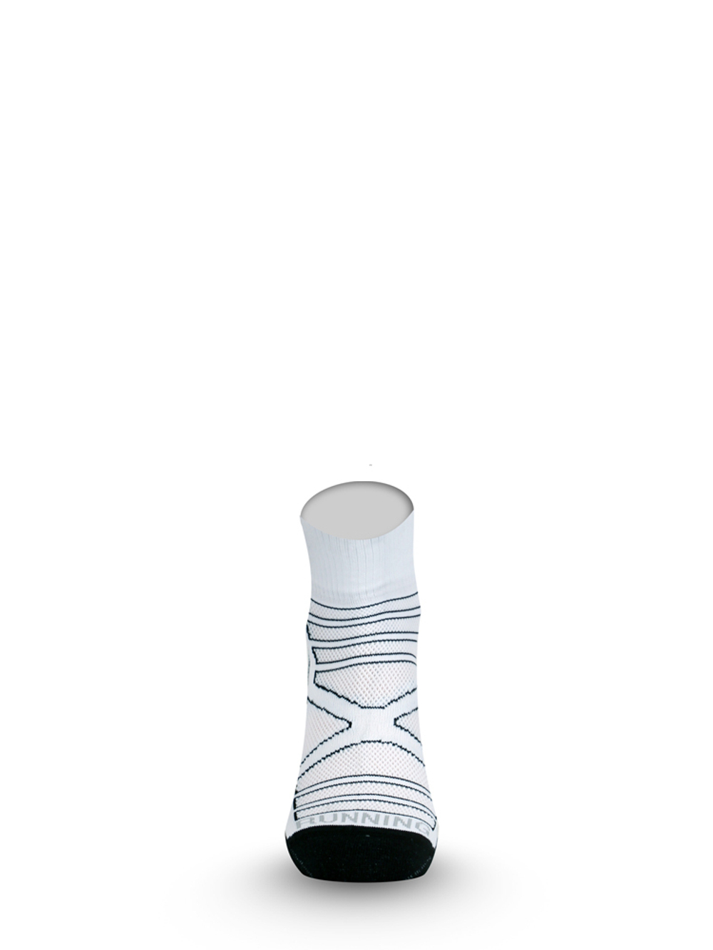 Носки Lasting RPC 098, microfiber+polypropylene, белый с черной подошвой и серой полоской, размер XL , RPC098-XL
