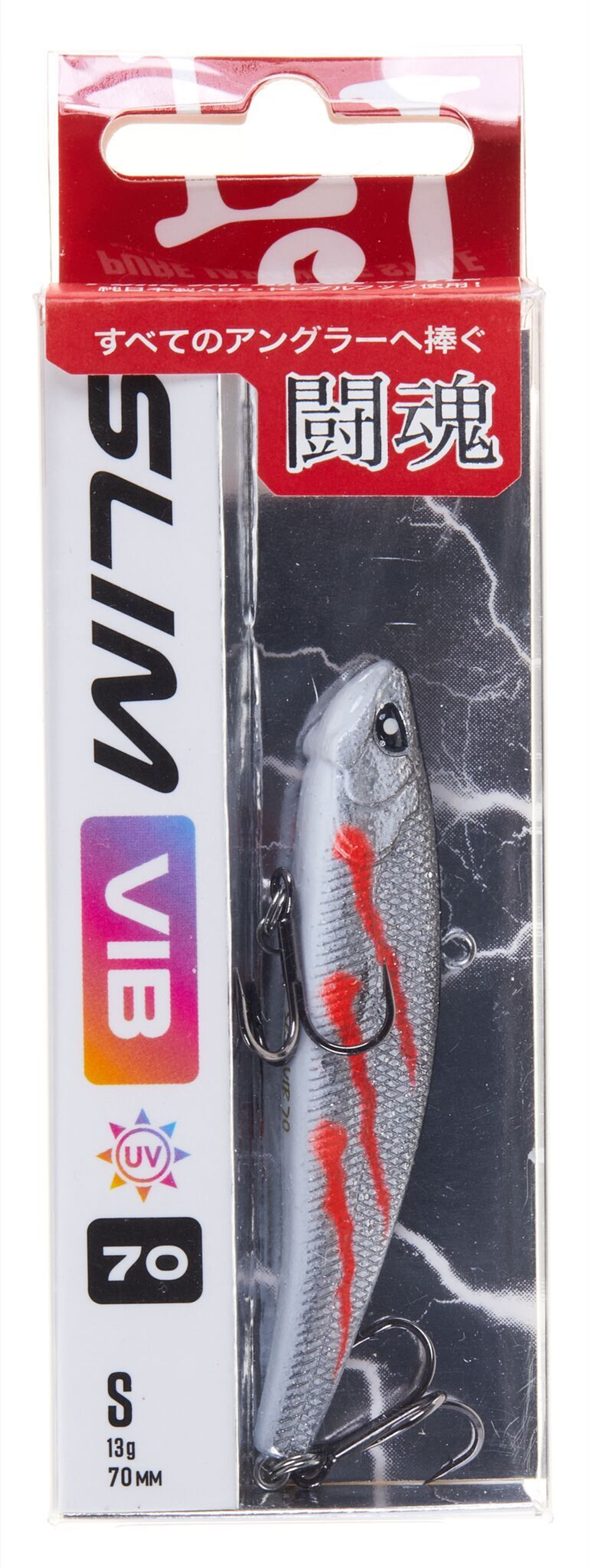 Воблер вертикальный Lucky John Slim VIB S 70, цвет 356