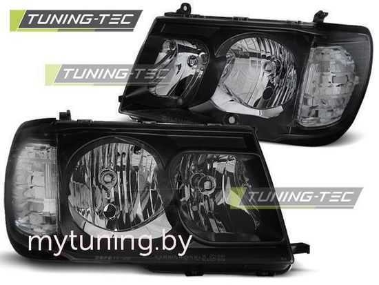 Передние фары Toyota Land Cruiser 100 black