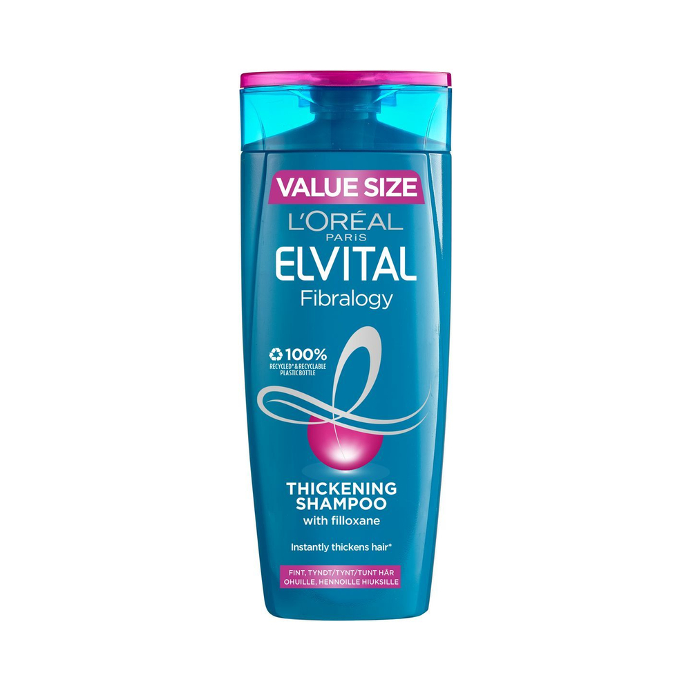 Шампунь L'ORAL Еlvital Fibralogy для тонких волос с Filloxane 400 мл (Франция)