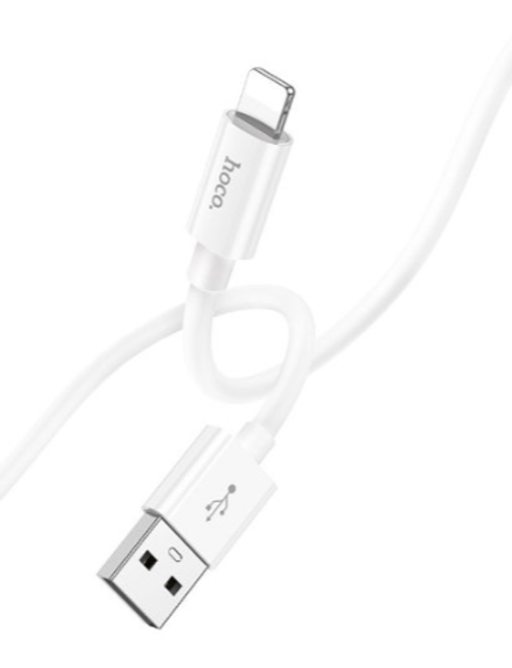 Кабель HOCO X87 USB-Lightning 2.4А 1м Silicone White