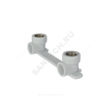 Планка монтажная PP-R белая Дн 25х3/4" ВР под смеситель с водорозетками PRO VALFEX 10124325-PRO