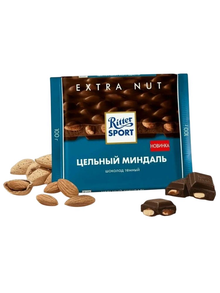 Шоколад тёмный Ritter Sport Цельный миндаль 100 г