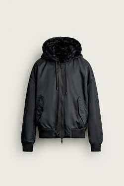 ZARA ДВУСТОРОННИЙ БОМБЕР, ЧЕРНЫЙ