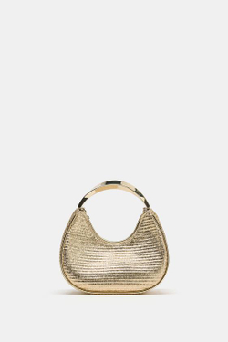 ZARA СУМКА С МЕТАЛЛИЧЕСКОЙ РУЧКОЙ, ЗОЛОТИСТЫЙ