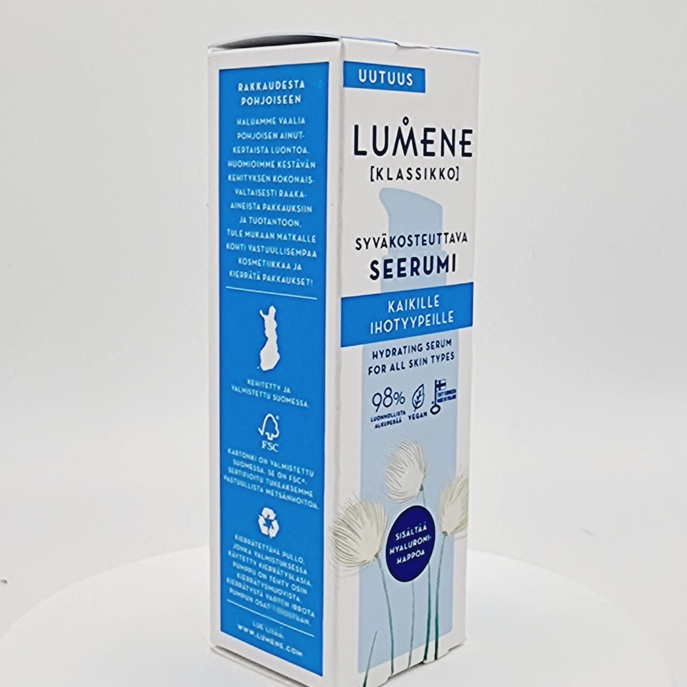 LUMENE Сыворотка CLASSIC глубоко увлажняющая с гиалуроновой кислотой 30 мл (из Финляндии)