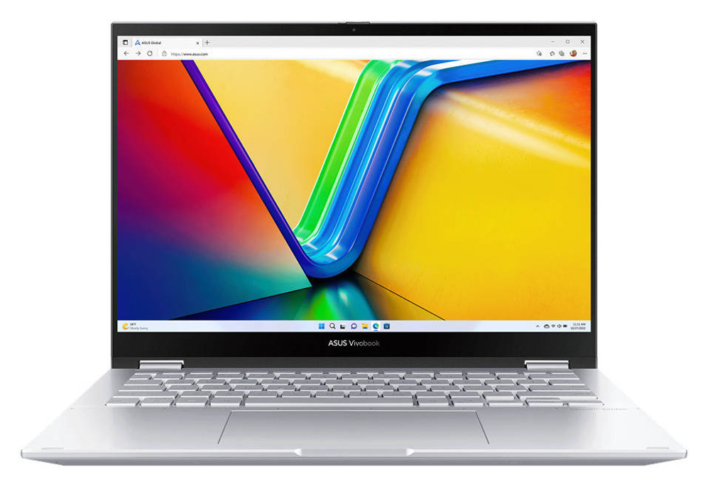 14" Ноутбук ASUS Vivobook TN3402QA Silver (1920x1200, AMD Ryzen 7 5800H, RAM 16ГБ, SSD 256ГБ, AMD Radeon Graphics, Win 11 Pro)