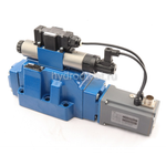4WRTE25E350L-4X/6EG24K31/A1M - Пропорциональный быстродействующий распределитель с обратной связью по положению золотника и со встроенным усилителем (OBE), Ду25, A1 = ±10 В, номинальный расход 350 л/мин, схема E, каналы управления X и Y = внешние