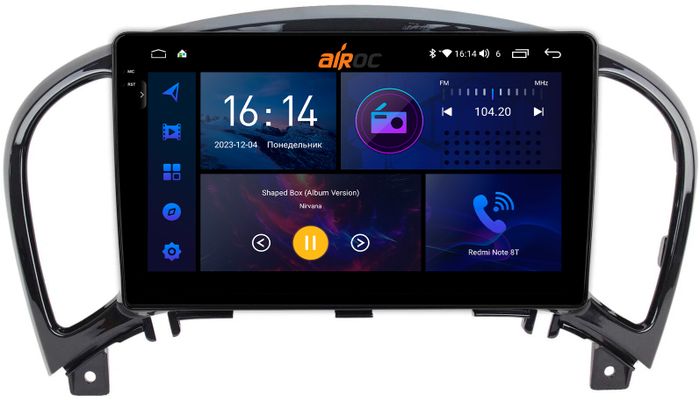 Магнитола для Nissan Juke 2011-2019 - AIROC 2K RI-1210 Android 12, Быстрая, QLed+2K, CarPlay, SIM-слот