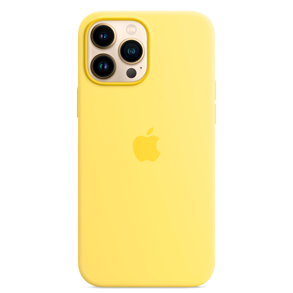 Силиконовый чехол с поддержкой MagSafe Apple Silicone Case для iPhone 13 Pro, Lemon Zest (Лимонная цедра)
