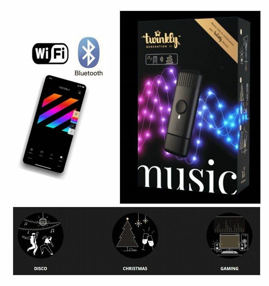 Музыкальный контроллер Twinkly Music Dongle для гирлянд Twinkly Wi-Fi + Bluetooth USB