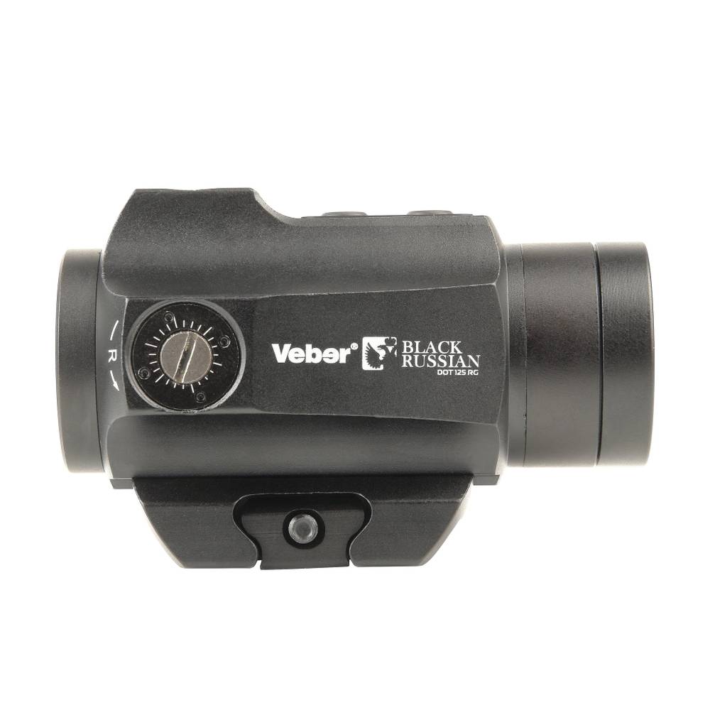 Прицел коллиматорный Veber Black Russian DOT 125 RG (закрытый, объектив 25мм, 4 МОА, метка точка красная/зеленая, вивер)