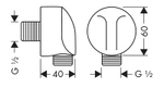 Шланговое подсоединение Hansgrohe Fixfit E, ½’, хром (27454000)