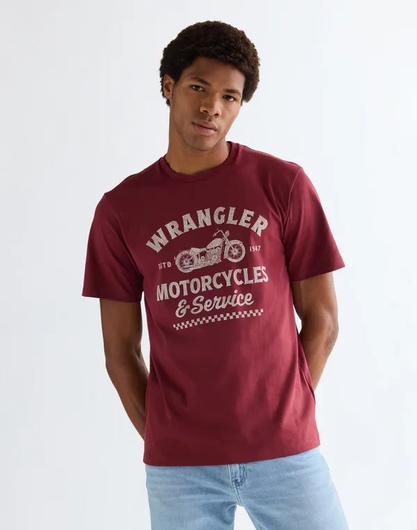 Футболка мужская WRANGLER AMERICANA TEE RUBY WINE