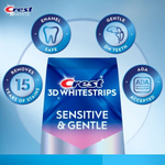 Crest 3D Whitestrips Sensitive And Gentle Отбеливающие полоски для зубов: до 5 тонов за 18 дней