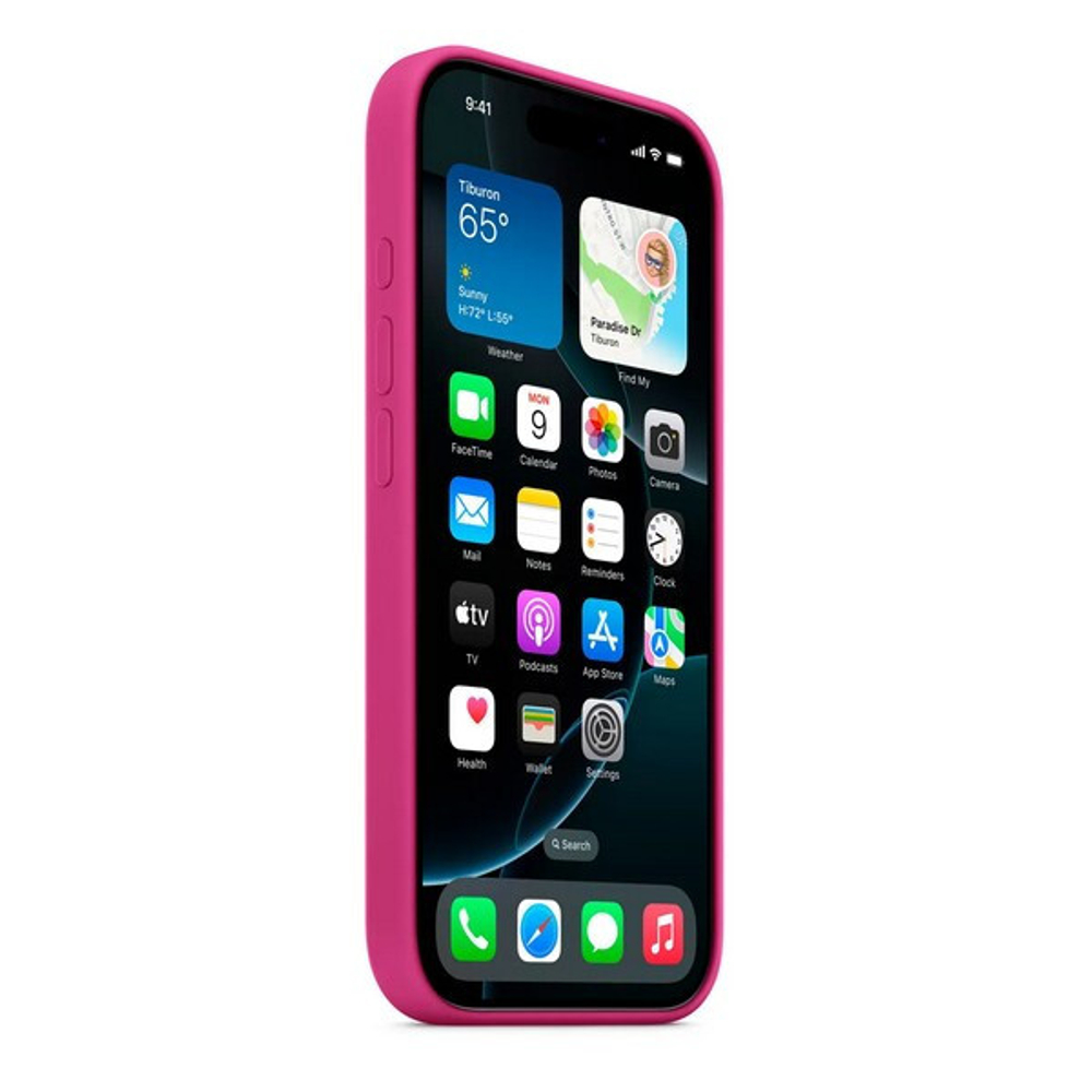 Силиконовый чехол Apple для iPhone 16 Pro Max Silicone Case with MagSafe - Fuchsia (Розовый)