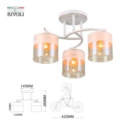 Люстра Rivoli Constancia 9081-303 3 * Е27 40 Вт модерн | Лайт