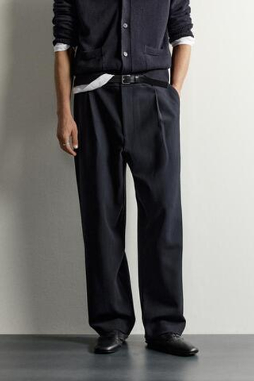 ZARA БРЮКИ RELAXED FIT СО СКЛАДКАМИ, ПОЛОСКИ