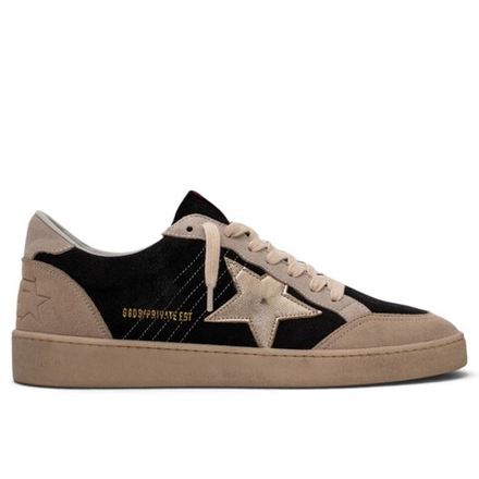 Women's Golden Goose Ball Star in Dark Grey and Beige
