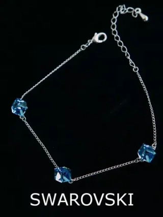 Браслет Миражи с голубыми кристаллами Swarovski
