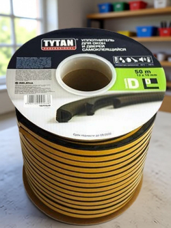 Tytan Professional Уплотнитель для окон D 50m x 21mm x 15mm Черный