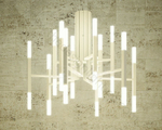 Pendant design lamp  THE LIGHT by Alma 60 lampshades (Gold)