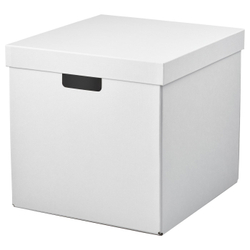 IKEA FJÄDERHARV  (ИКЕА ФЙЭДЕРХАРВ)  -  Коробка с крышкой - белый 32х35х31 см
