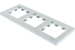 Рамка Systeme Electric ATLASDESIGN 3-постовая алюминий 36442