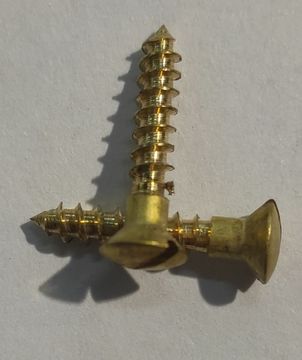 Шурупы латунные, полупотайная голова, прямой шлиц, DIN95, D3.0*16мм, 50шт