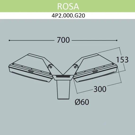 Уличный консольный светильник Guizeppe 4P2.000.G20.LYF1R Fumagalli
