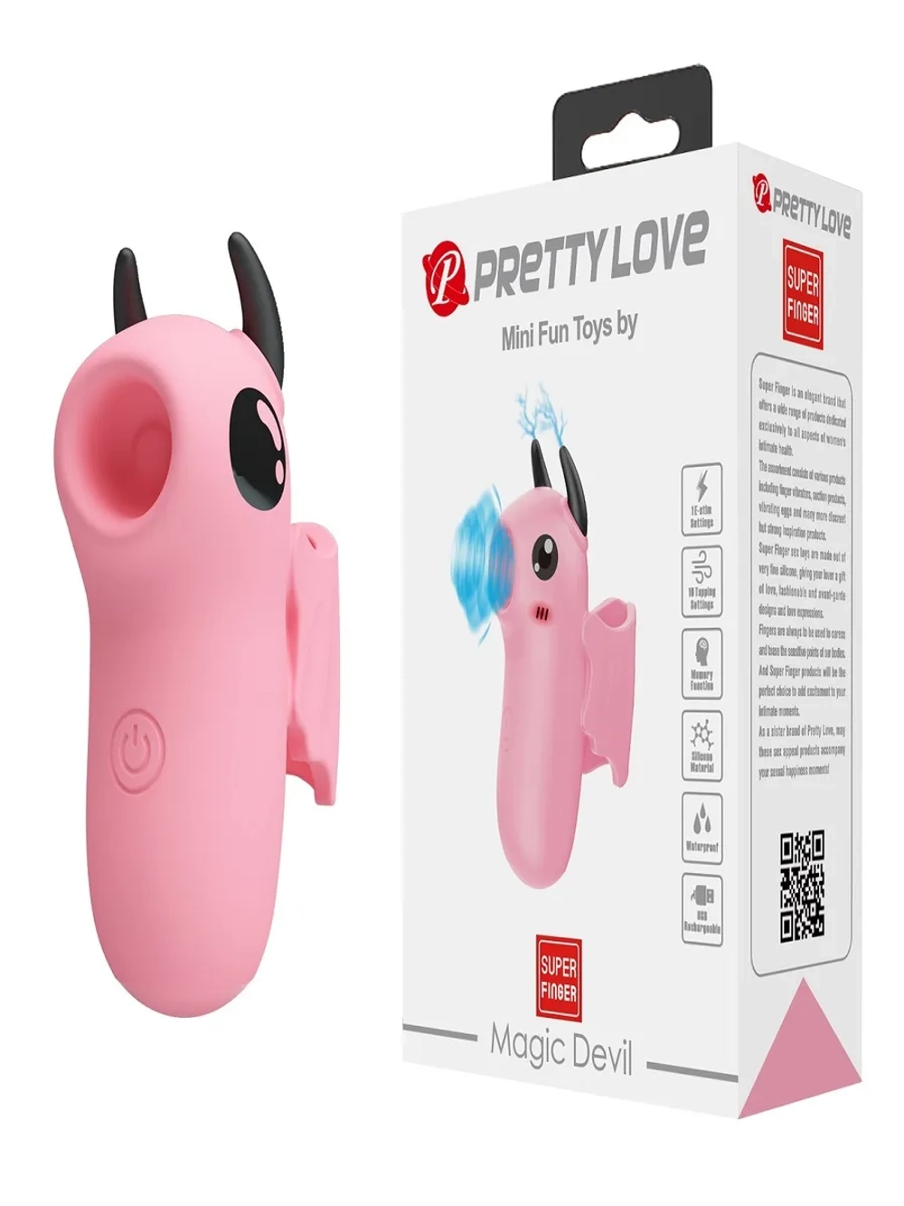 Pretty Love Magic Devil Вакуумный мини стимулятор на палец BI-300070