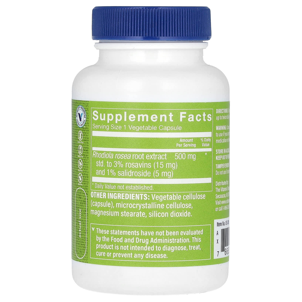 The Vitamin Shoppe, родиола розовая, 500 мг, 60 вегетарианских капсул