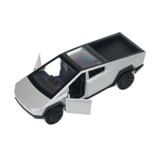 Машина металл tesla cybertruck 13,7см, дв,инер, серебристый