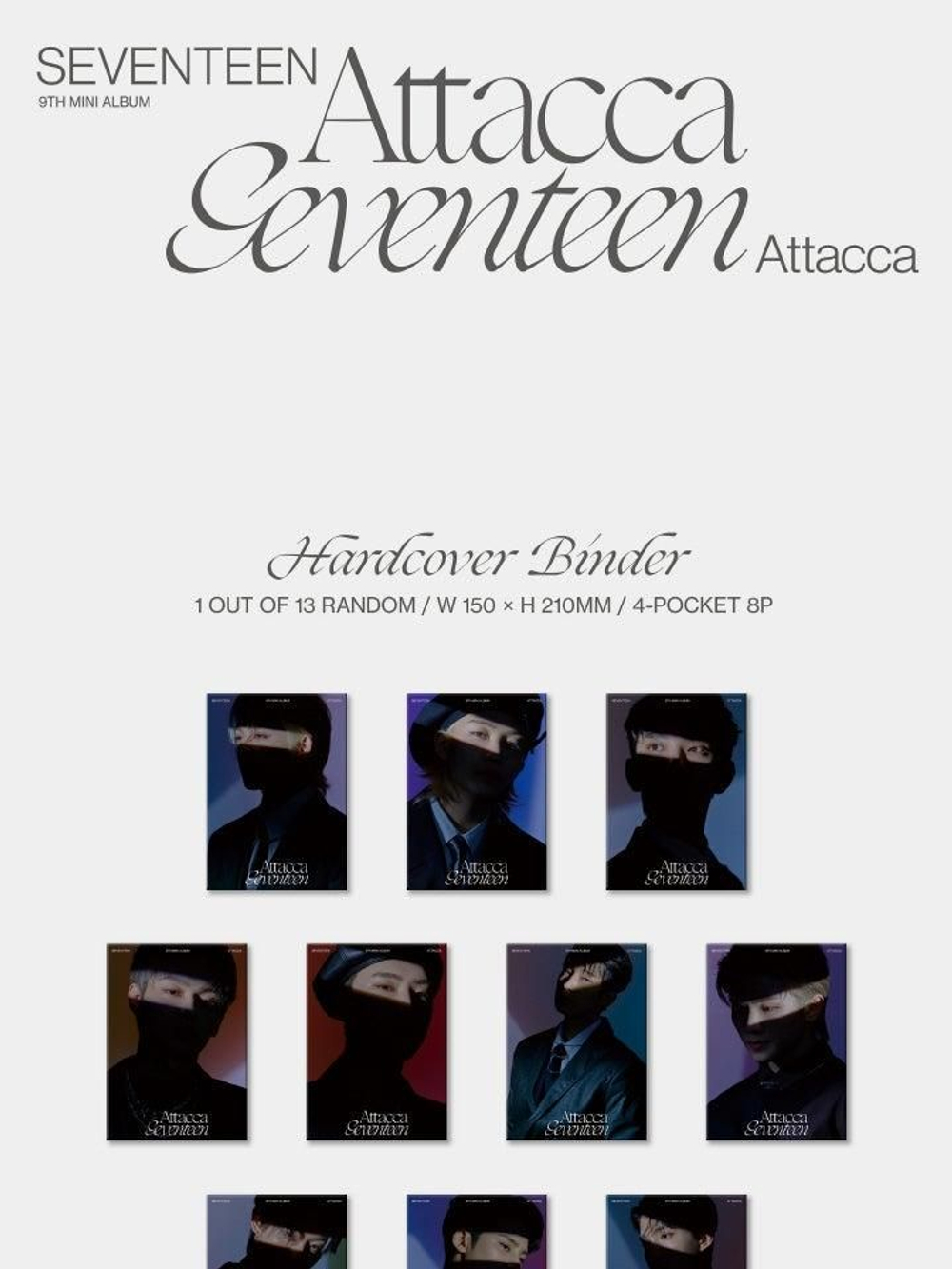 Альбом SEVENTEEN - ATTACCA 9th Mini Album CARAT Version 13 Cover SET