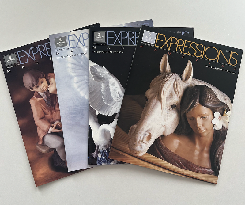 Полный годовой комплект коллекционных журналов «Expressions» (Lladro Collectors Society) за 1994 год