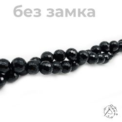 Нить бусин из обсидиана с огранкой 12 мм
