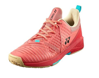 Мужские кроссовки теннисные Yonex Power Cushion Sonicage 3 - coral red
