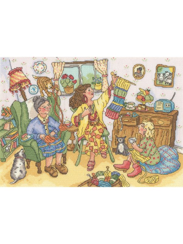 Набор для вышивания нитками Bothy Threads Knit And Natter