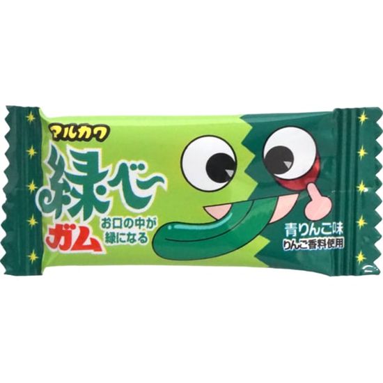 Жевательная резинка Marukawa Midoribe Green Gum Apple со вкусом яблока, 4 г (Япония)