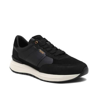 Кожаные кроссовки jace_runn_lmme BOSS BLACK - черный(50517307)
