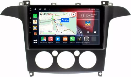 Магнитола для Ford Galaxy / S-Max 2006-2015 (кондиционер) - Canbox 9-FR098N Qled, Android 10, Быстрая, SIM-слот