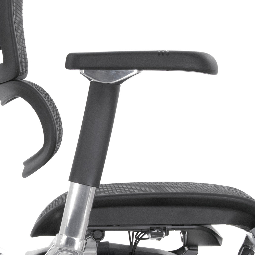 Кресло FALTO Ergohuman Luxury 2 с подножкой ( чёрный каркас /сетка чёрный T-168-B1 Black )