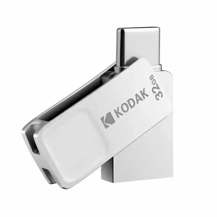 Флеш-накопитель Kodak K223C 32GB USB 3.2 Gen1 Type-C/USB-A, R/W 70/18 МБ/с металлический